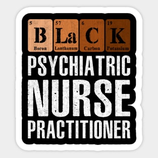 Black Psychiatric Nurse Practitioner Sticker